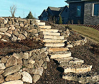 Retaining Walls and Outcropping