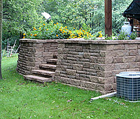 Retaining Walls and Outcropping