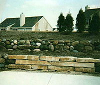 Retaining Walls and Outcropping